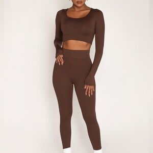 My Outfit Online Two-Piece Set in Brown